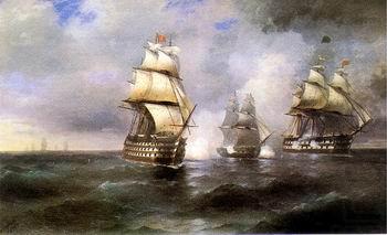 Seascape, boats, ships and warships. 140, unknow artist
